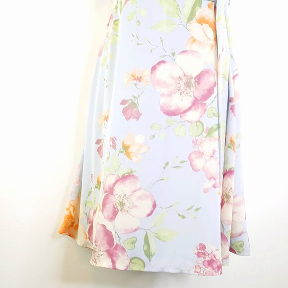 NWT Medium Heidi Wrap Dress by Gilli Floral pastel sheer short sleeve dress - Picture 5 of 12